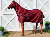 Maroon Show Set + Surcingle with Navy Trim - CLEARANCE -